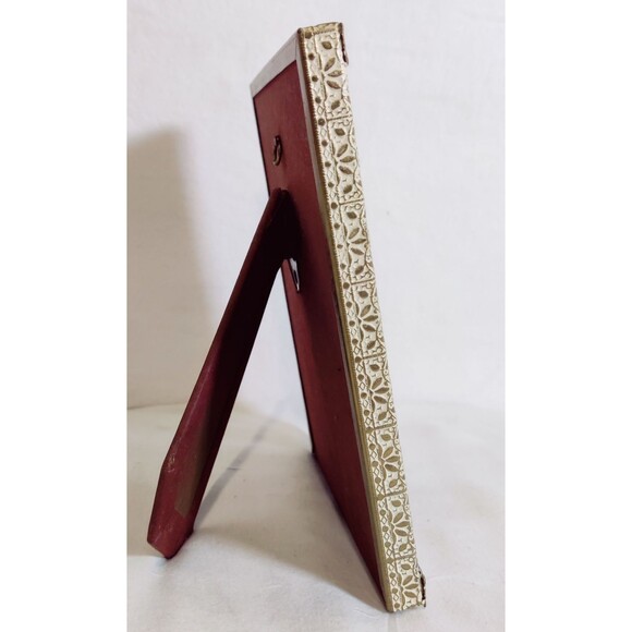 Vintage gold metal photo picture frame 5x7 shabby chic lattice Flower Design - Picture 3 of 11